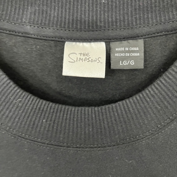 NWOT Bart Simpson Embroidered Front Go Big or Go Home Sweatshirt Men's Large - Picture 7 of 11